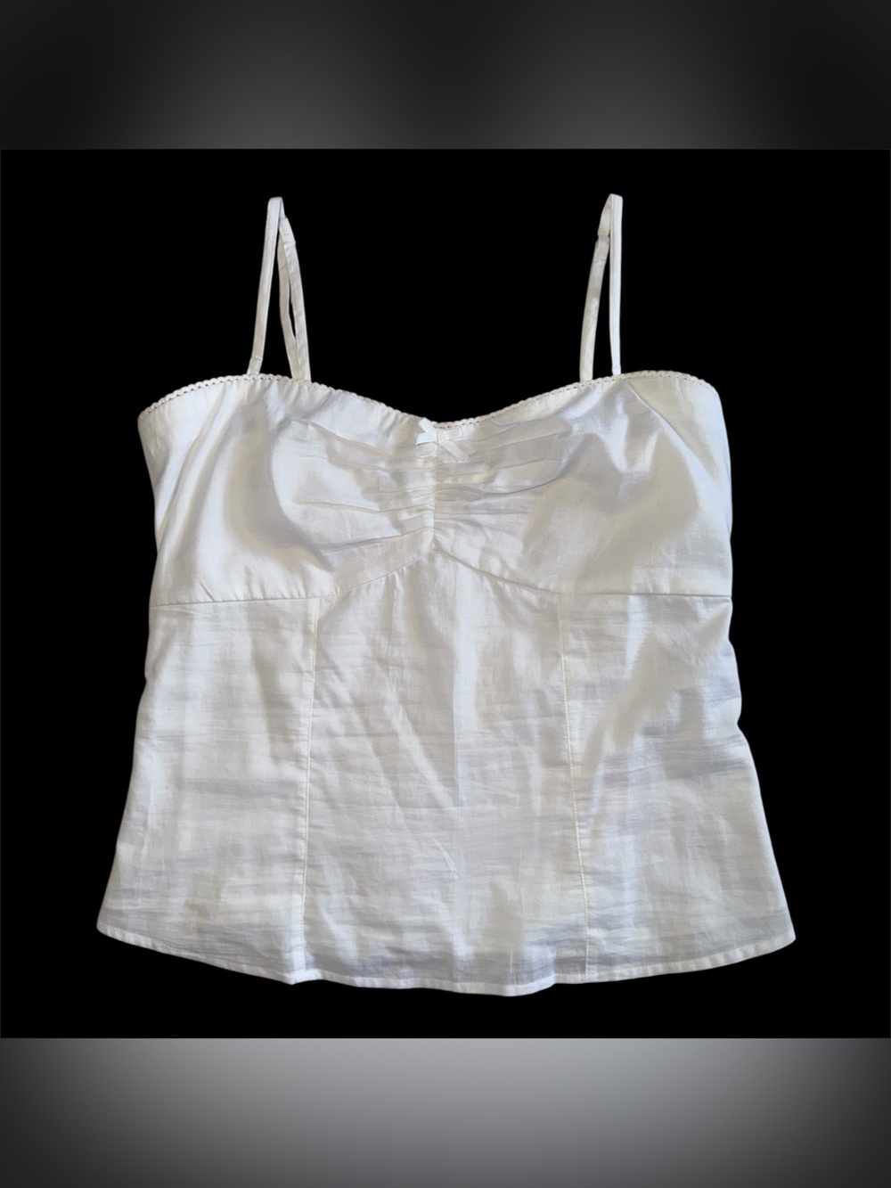 Hollister | Women’s White Ruched Cami Tank Top | Size Medium | NWOT NEW